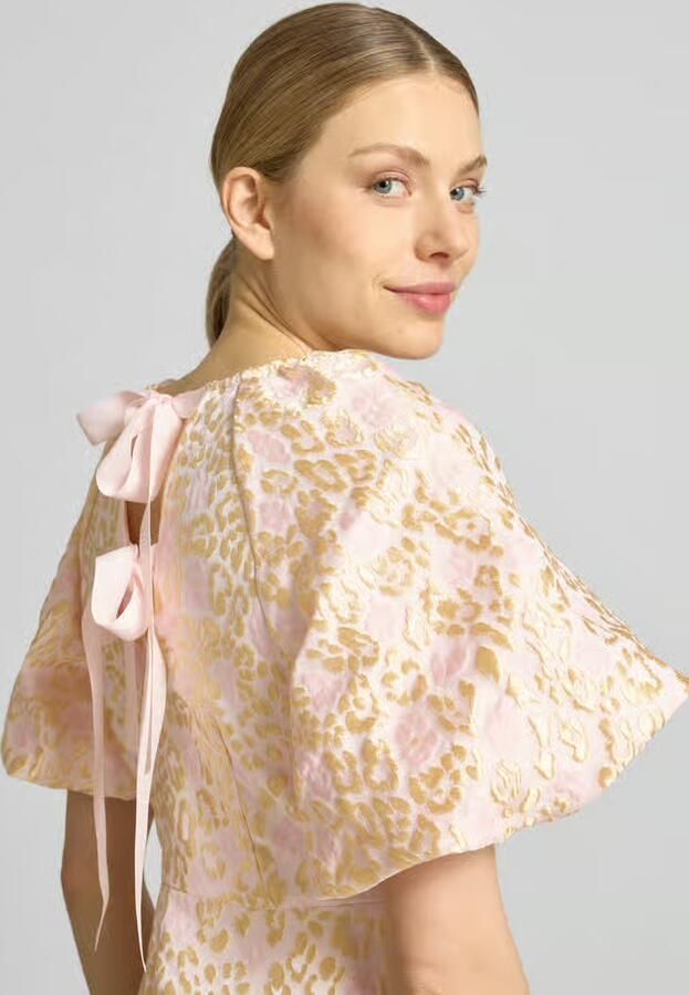 Vero Moda Getailleerde cocktailjurk met all-over motief model 'NORA' - Foto 4