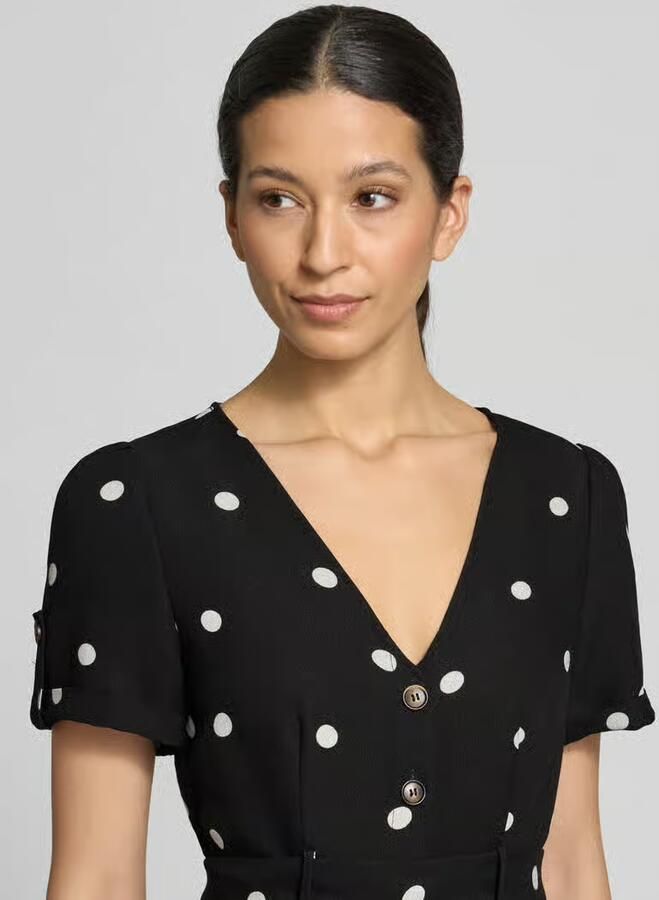 Vero Moda Getailleerde vrijetijdsjurk met all-over motief model 'JOAN'