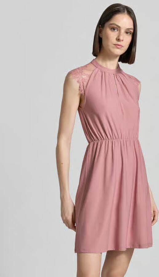 Vero Moda Getailleerde vrijetijdsjurk met kanten afwerking model 'MILLA' - Foto 3