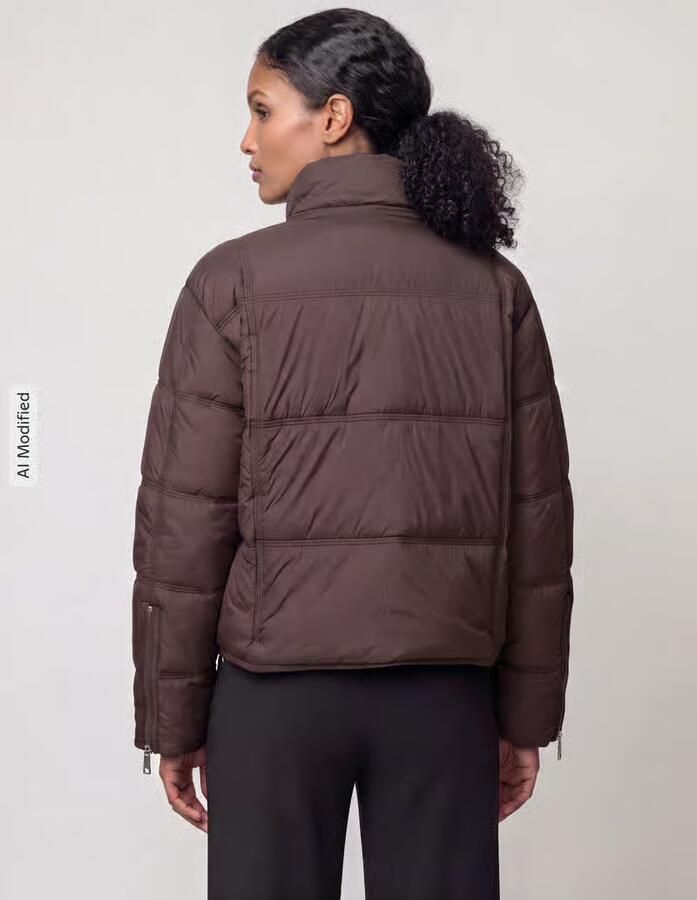 Vero Moda Gewatteerd jack met hoge kraag model 'JADE' - Foto 3