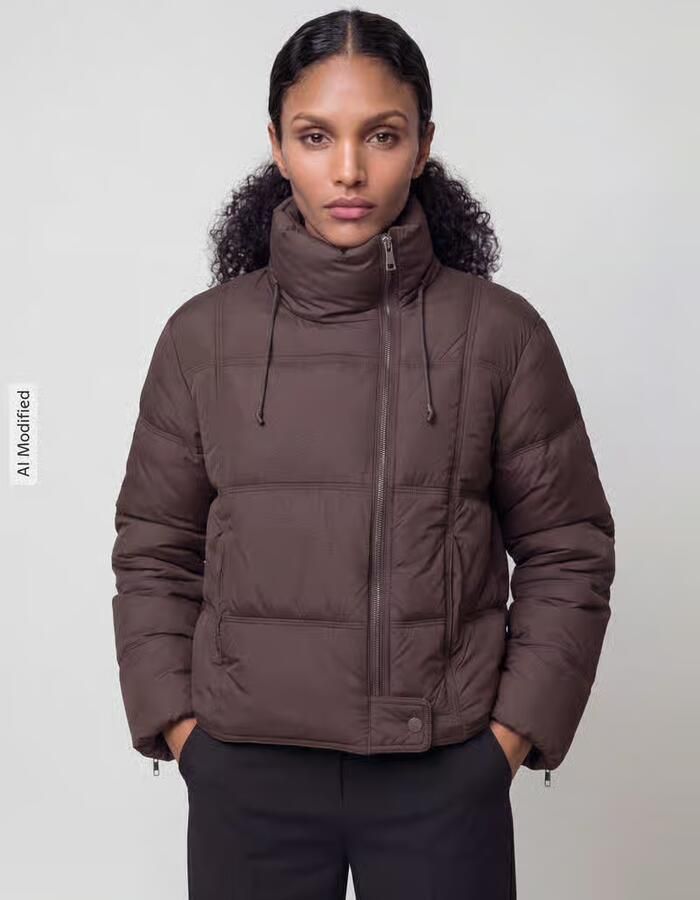 Vero Moda Gewatteerd jack met hoge kraag model 'JADE' - Foto 2