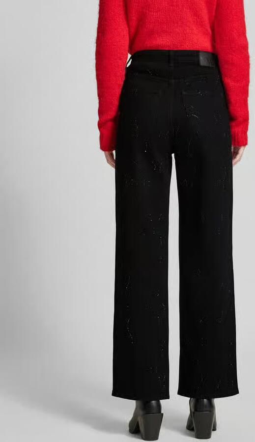 Vero Moda High rise jeans met strass-steentjes model TESSA'