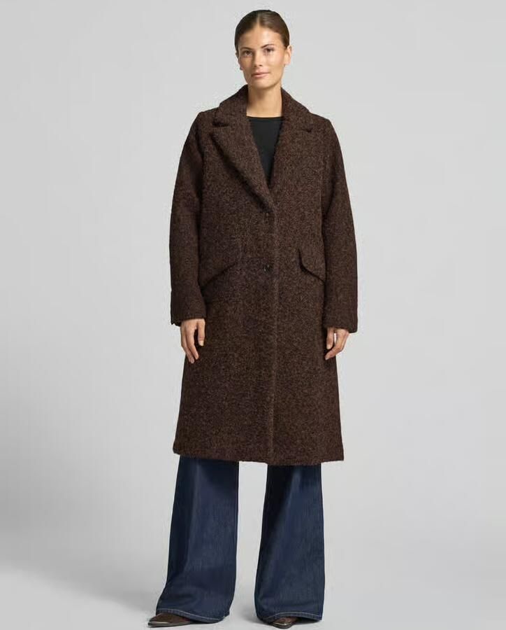Vero Moda Lange jas met bouclé-structuur model 'VMELENA' - Foto 5