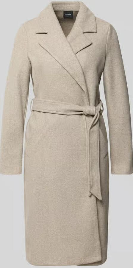 Vero Moda Getailleerde lange jas met strikceintuur model 'FORTUNEAYA' - Foto 4