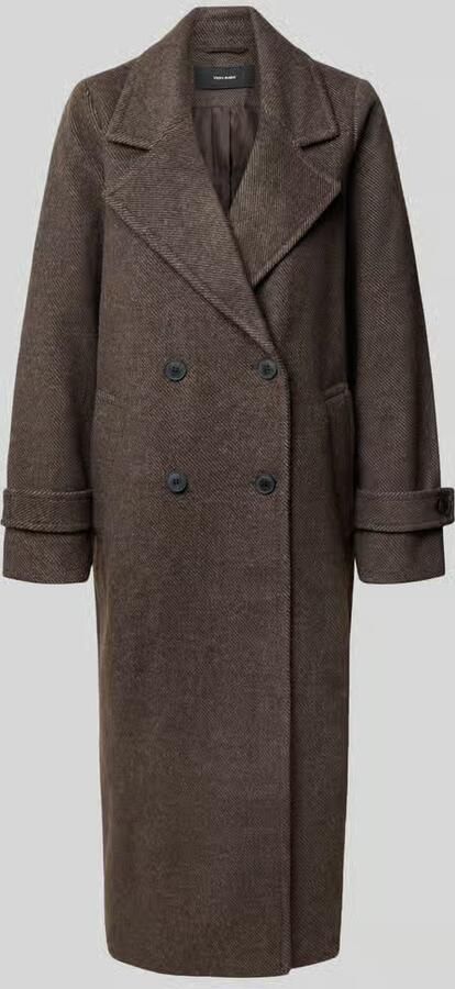 Vero Moda lange wollen jas met dubbele knoopsluiting - Foto 5