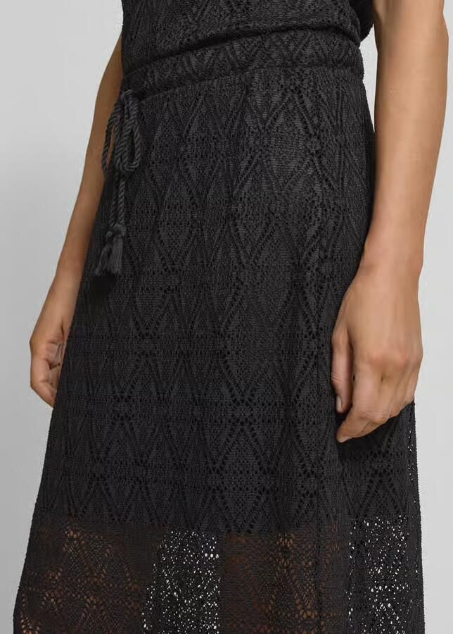 Vero Moda Licht uitlopende midi-rok van kant met elastische band model 'MAYA'