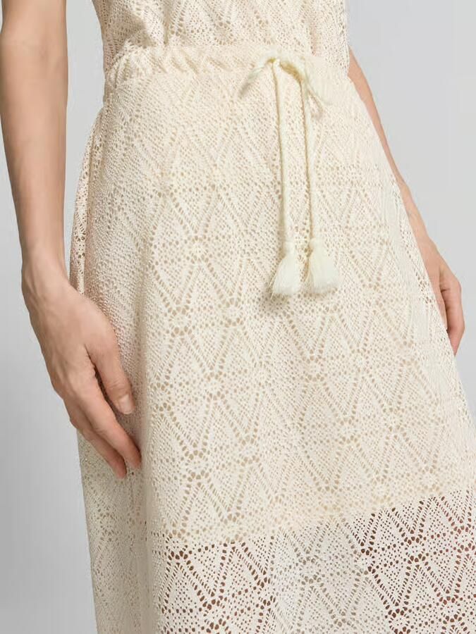 Vero Moda Licht uitlopende midi-rok van kant met elastische band model 'MAYA'