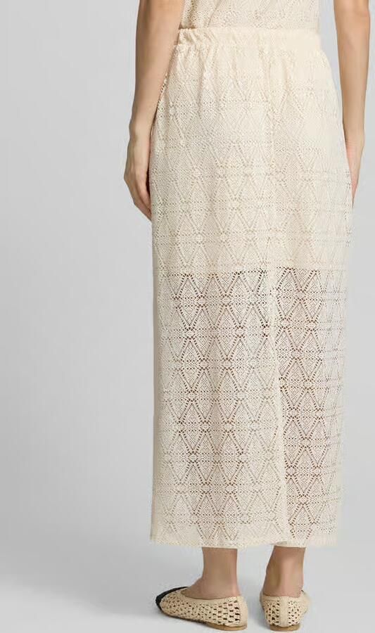 Vero Moda Licht uitlopende midi-rok van kant met elastische band model 'MAYA'