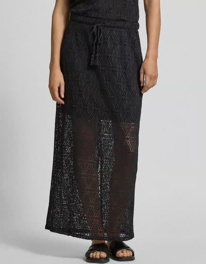 Vero Moda Licht uitlopende midi-rok van kant met elastische band model 'MAYA' - Foto 2