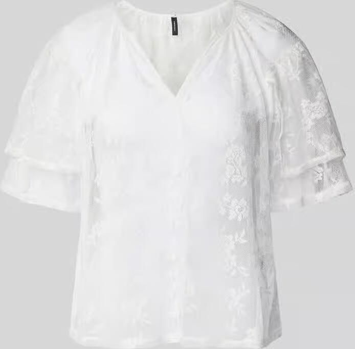 Vero Moda Loose fit blouseshirt van kant model 'CELINE' - Foto 4