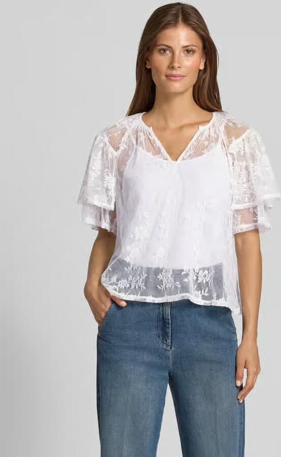 Vero Moda Loose fit blouseshirt van kant model 'CELINE' - Foto 3