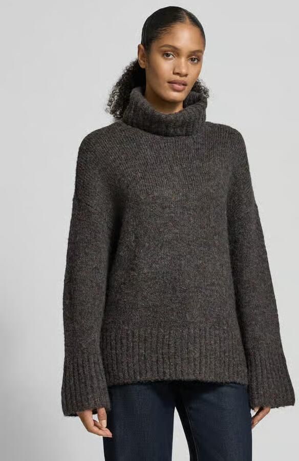 Vero Moda Loose fit coltrui met wol model 'INGRID' - Foto 2