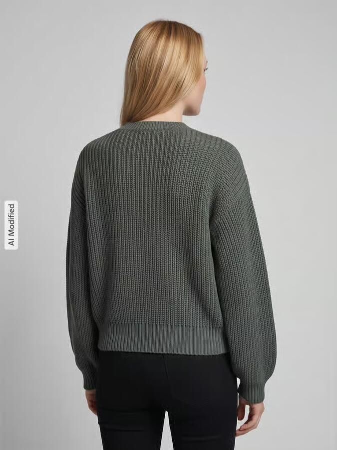 Vero Moda Loose fit gebreid jack met enkelrijige knoopsluiting model 'LEA' - Foto 2