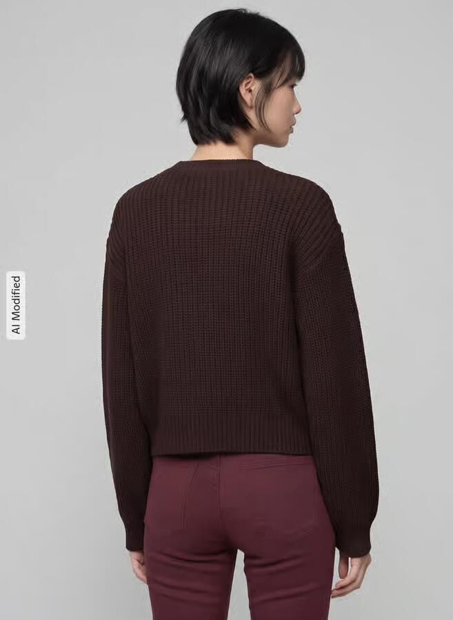 Vero Moda Loose fit gebreid jack met enkelrijige knoopsluiting model 'LEA' - Foto 3