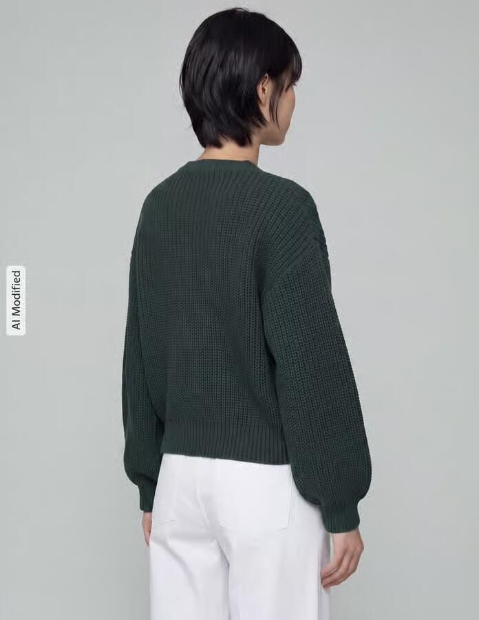Vero Moda Loose fit gebreid jack met enkelrijige knoopsluiting model 'LEA' - Foto 6