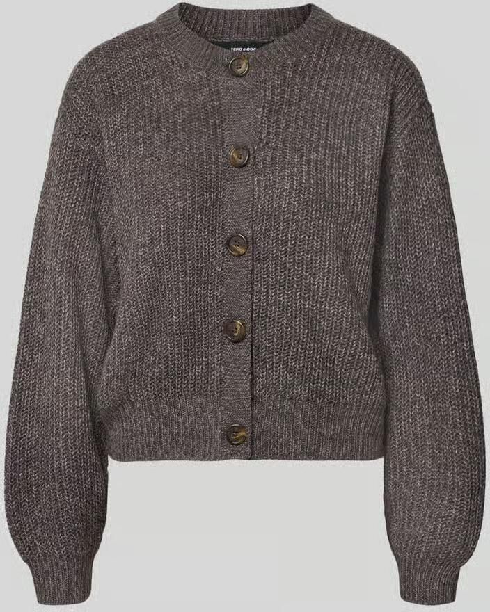 Vero Moda Loose fit gebreid jack met enkelrijige knoopsluiting model 'LEA' - Foto 4