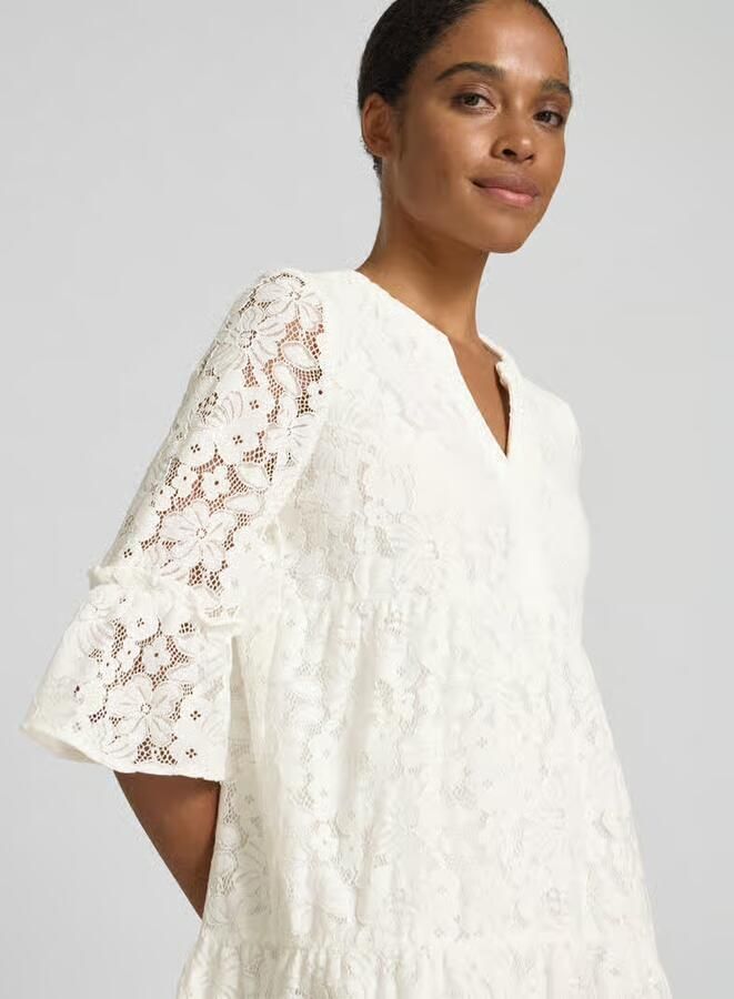 Vero Moda loose fit kanten jurk van katoenmix model 'HONEY' - Foto 3