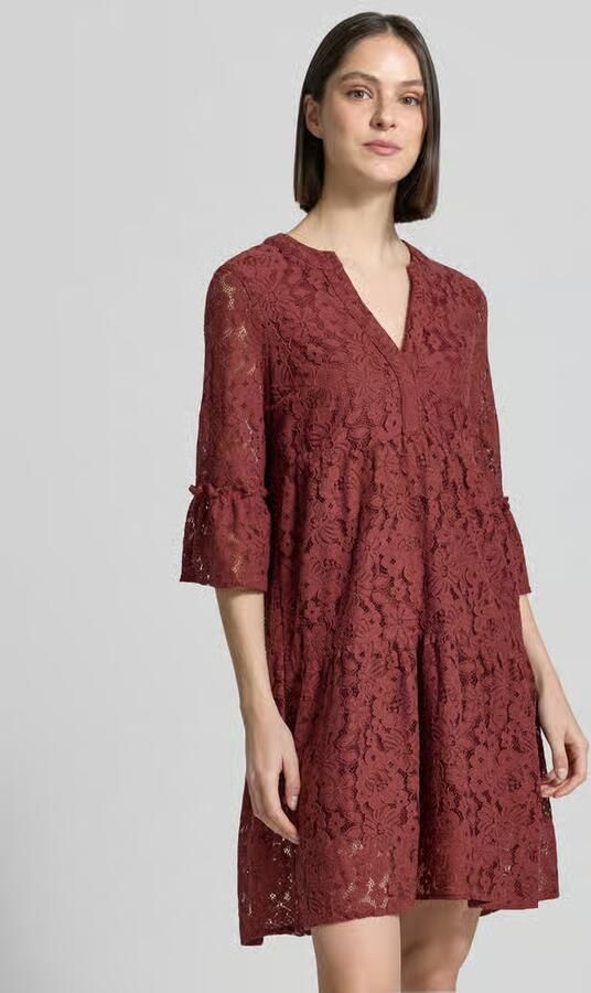 Vero Moda loose fit kanten jurk van katoenmix model 'HONEY' - Foto 7