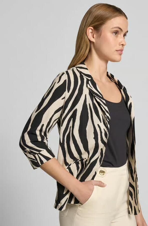 Vero Moda Loose fit korte blazer van mix van viscose en linnen model 'JESMILO' - Foto 2