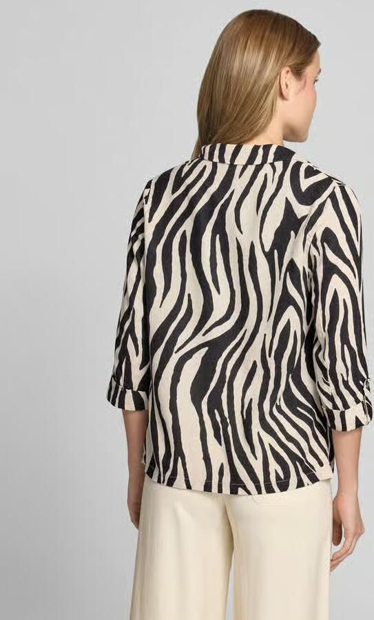 Vero Moda Loose fit korte blazer van mix van viscose en linnen model 'JESMILO' - Foto 4