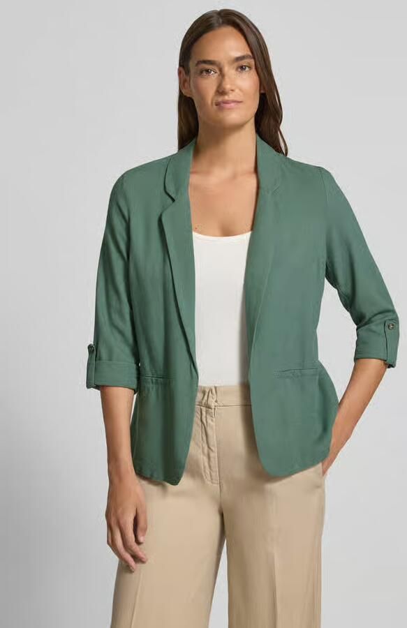 Vero Moda Loose fit korte blazer van mix van viscose en linnen model 'JESMILO' - Foto 4