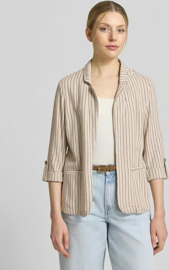 Vero Moda Loose fit korte blazer van mix van viscose en linnen model 'JESMILO' - Foto 9