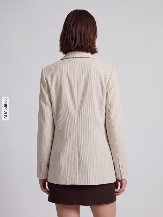 Vero Moda Loose fit lange blazer met stijgende reverskraag model 'NORA'