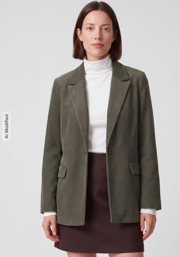 Vero Moda Loose fit lange blazer met stijgende reverskraag model 'NORA' - Foto 3