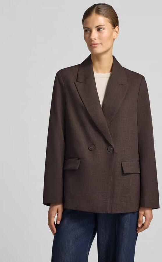 Vero Moda Loose fit longline blazer van katoenmix met viscose - Foto 6