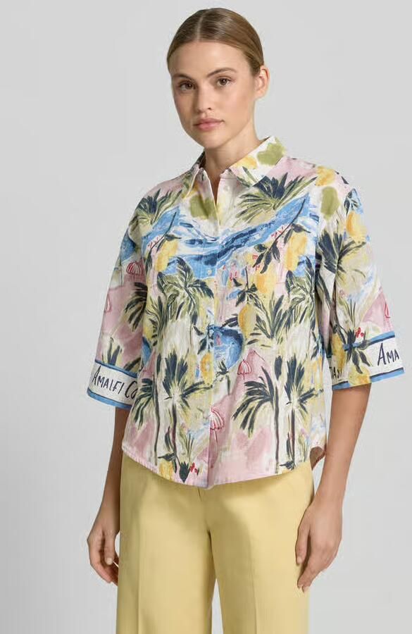 Vero Moda Loose fit overhemdblouse van mix van biologisch katoen model 'EDITH' - Foto 6