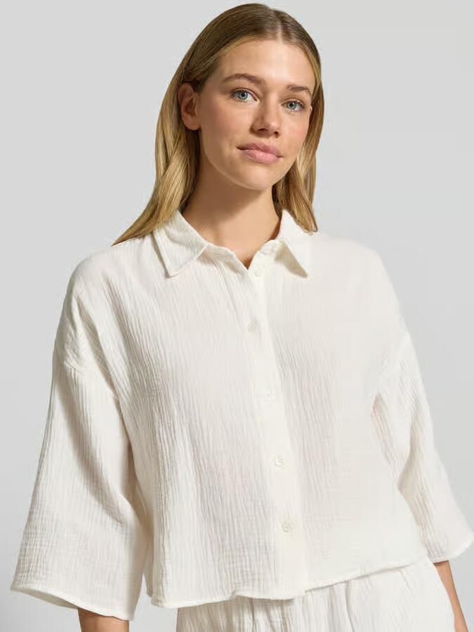 Vero Moda Loose fit overhemdblouse van puur katoen model 'NATALI' - Foto 6