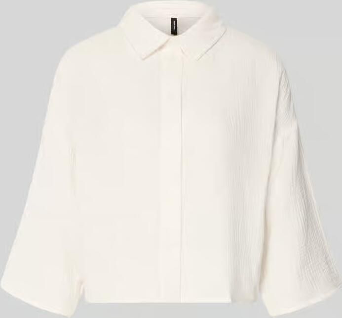 Vero Moda Loose fit overhemdblouse van puur katoen model 'NATALI' - Foto 7