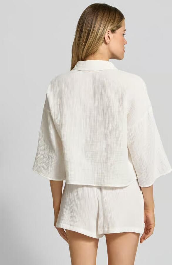 Vero Moda loose fit overhemdblouse van puur katoen model 'NATALI' - Foto 8