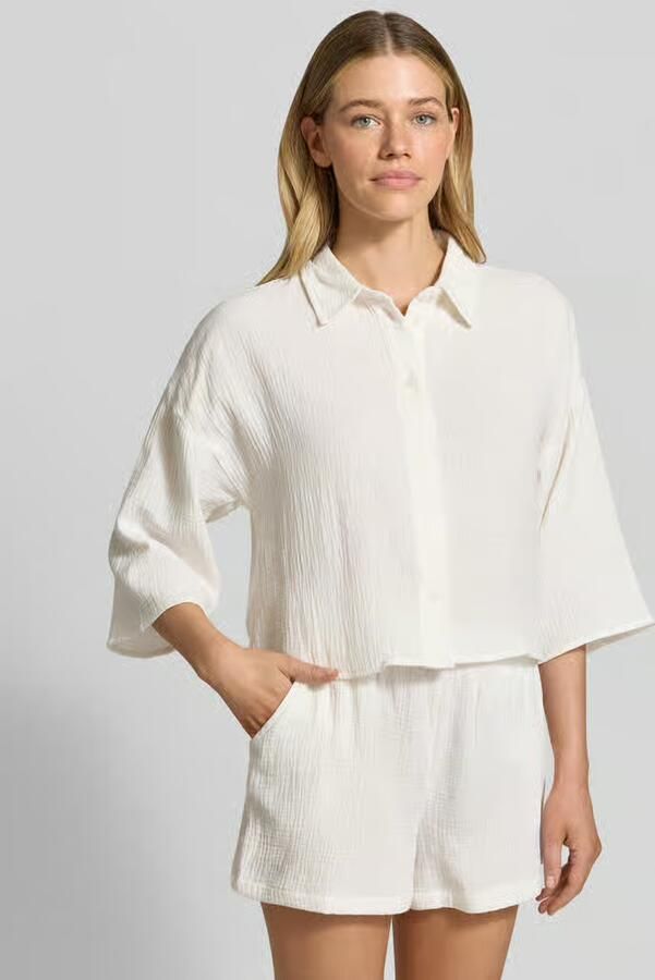 Vero Moda loose fit overhemdblouse van puur katoen model 'NATALI' - Foto 7