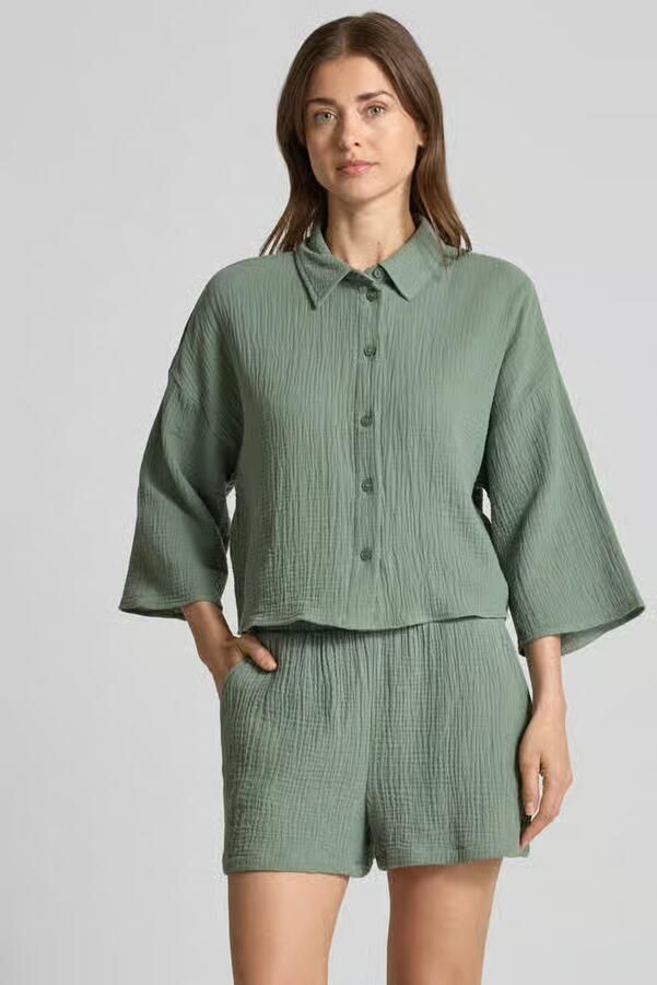 Vero Moda Loose fit overhemdblouse van puur katoen model 'NATALI' - Foto 2