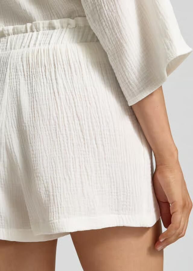 Vero Moda Korte high waist broek met structuurmotief model 'NATALI' - Foto 8