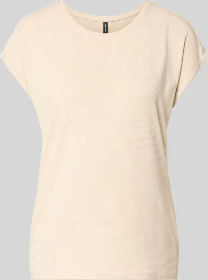Vero Moda Shirt met ronde hals VMLAVA PLAIN SS TOP LUREX STRIPE - Foto 7