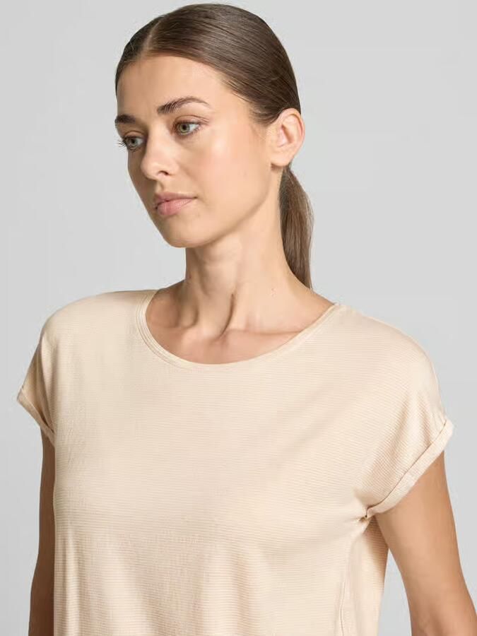 Vero Moda Shirt met ronde hals VMLAVA PLAIN SS TOP LUREX STRIPE - Foto 8