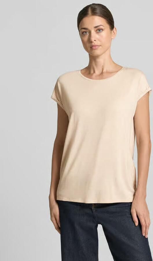 Vero Moda Shirt met ronde hals VMLAVA PLAIN SS TOP LUREX STRIPE - Foto 7