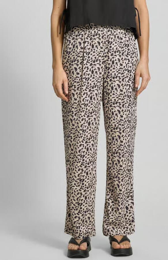 Vero Moda loose fit wijdte broek van mix van viscose en linnen model 'JESMILO' - Foto 2