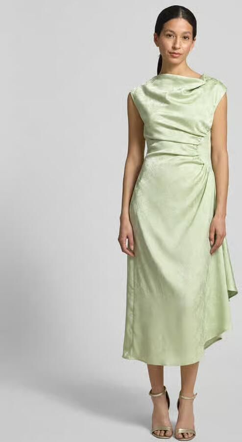 Vero Moda Losvallende midi-jurk met plooien aan de zijkant model 'WINNIE' - Foto 2