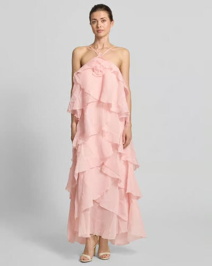 Vero Moda maxi-jurk met 3d-ruchedetail model 'DELILAH' - Foto 3