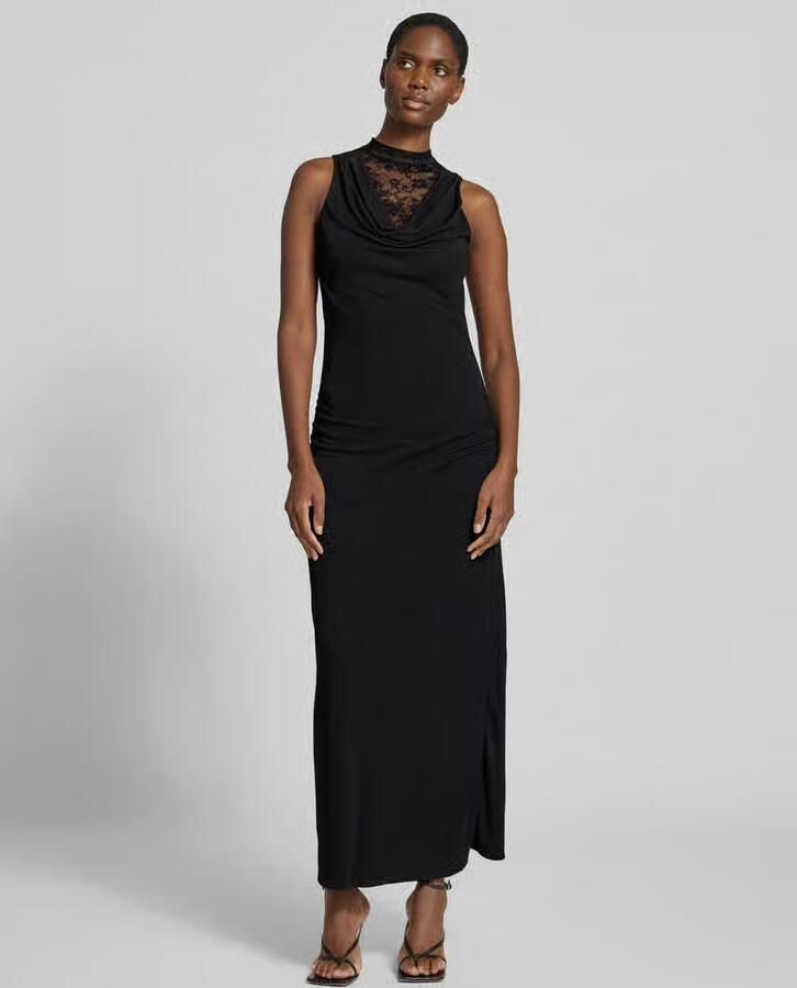 Vero Moda Licht getailleerde maxi-jurk met kant model 'CILJA' - Foto 3
