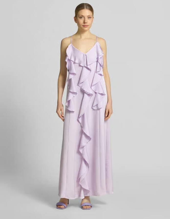 Vero Moda midi-jurk met ruches model 'ELLEN' - Foto 2