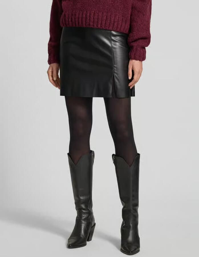 Vero Moda Imitatieleren rok VMNELLY HR SHORT PL SKIRT NOOS - Foto 2