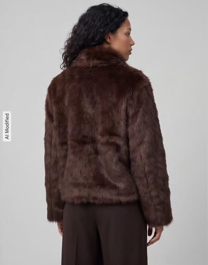 Vero Moda Regular fit jack in de look van imitatiebont model 'MONROE' - Foto 5