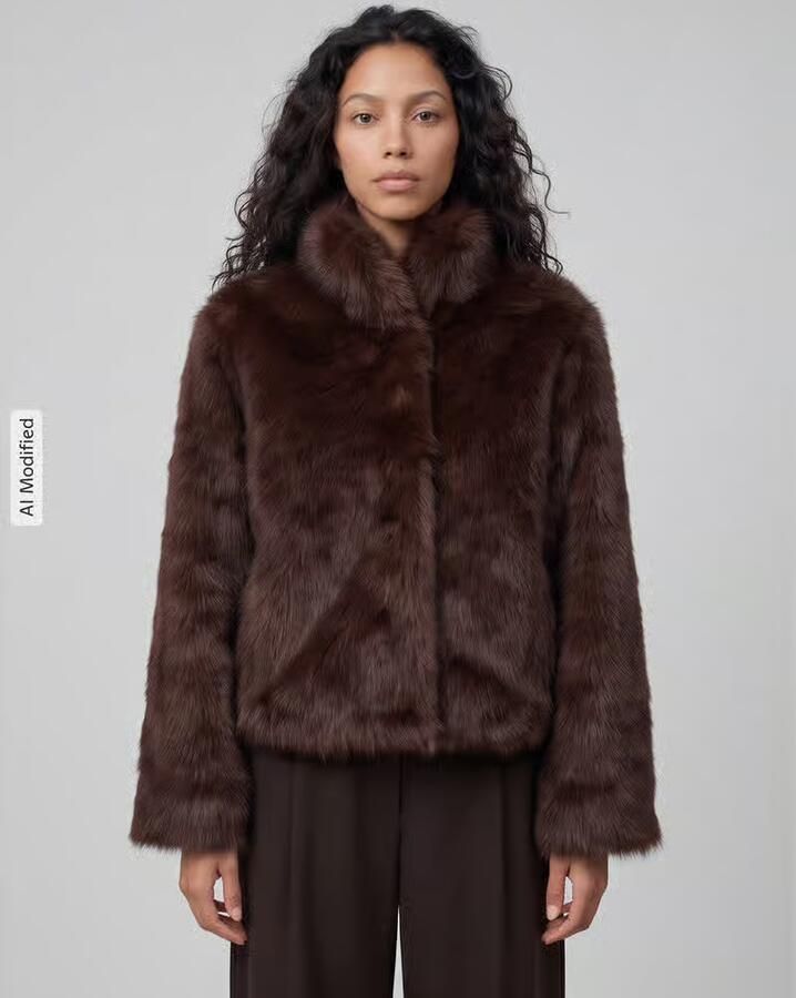 Vero Moda Regular fit jack in de look van imitatiebont model 'MONROE' - Foto 6