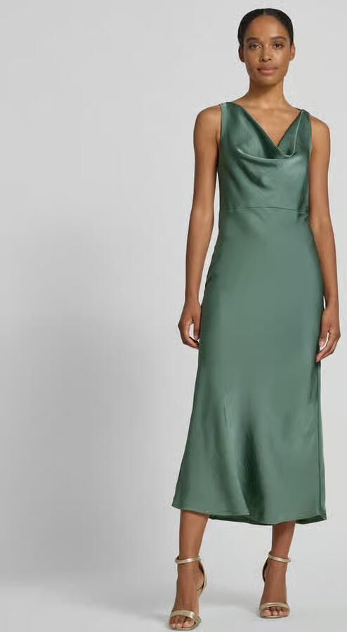 Vero Moda Nauwsluitende cocktailjurk met cascadehals model 'SASELINA' - Foto 3