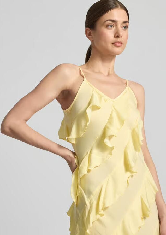 Vero Moda Nauwsluitende maxi-jurk met ruches model 'ICELYN'