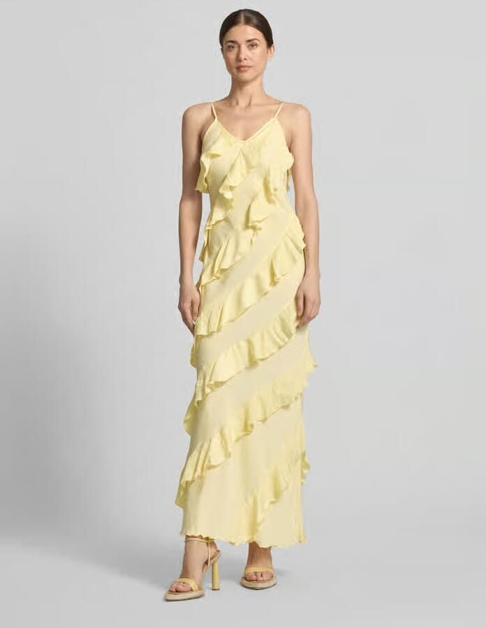 Vero Moda Nauwsluitende maxi-jurk met ruches model 'ICELYN' - Foto 3